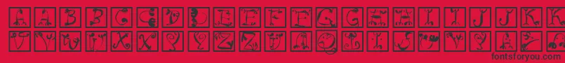 Circusboldsquares Font – Black Fonts on Red Background