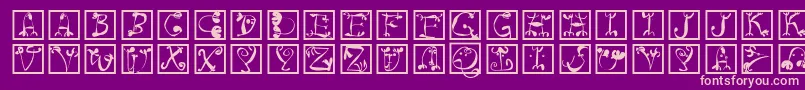 Circusboldsquares Font – Pink Fonts on Purple Background