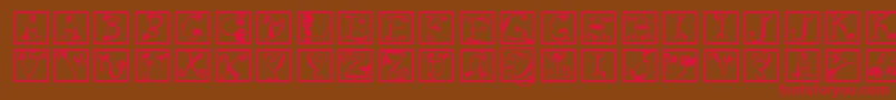 Police Circusboldsquares – polices rouges sur fond brun