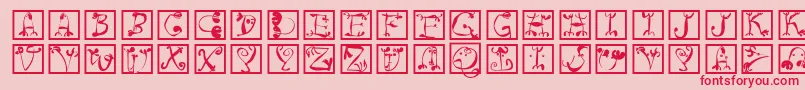 Circusboldsquares Font – Red Fonts on Pink Background
