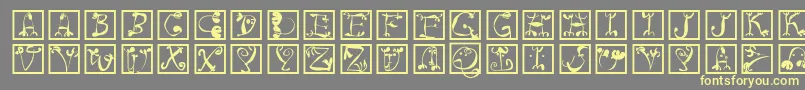 Circusboldsquares Font – Yellow Fonts on Gray Background