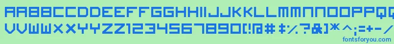 ImagineFont Font – Blue Fonts on Green Background