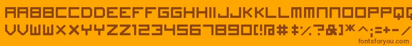 ImagineFont Font – Brown Fonts on Orange Background