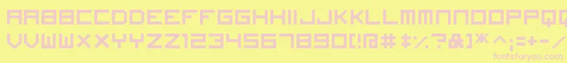 fuente ImagineFont – Fuentes Rosadas Sobre Fondo Amarillo
