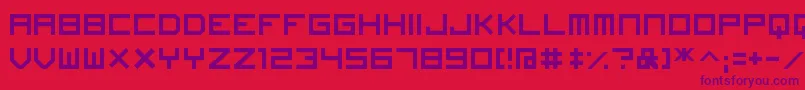 Czcionka ImagineFont – fioletowe czcionki na czerwonym tle
