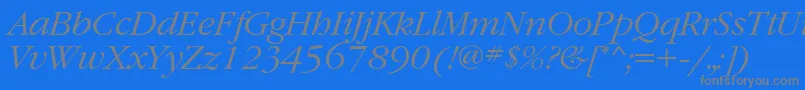 GaramondgttItalic Font – Gray Fonts on Blue Background