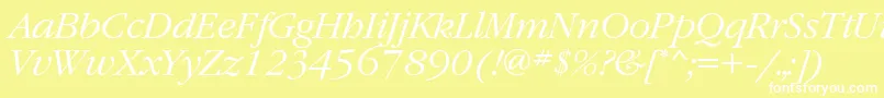 GaramondgttItalic Font – White Fonts on Yellow Background