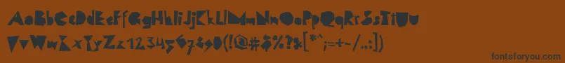 LinotypescrapBlack Font – Black Fonts on Brown Background