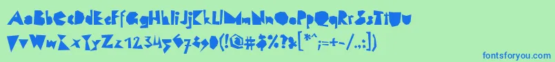 Шрифт LinotypescrapBlack – синие шрифты на зелёном фоне