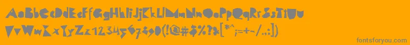 フォントLinotypescrapBlack – オレンジの背景に灰色の文字
