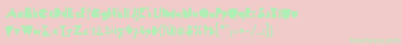 LinotypescrapBlack-Schriftart – Grüne Schriften auf rosa Hintergrund