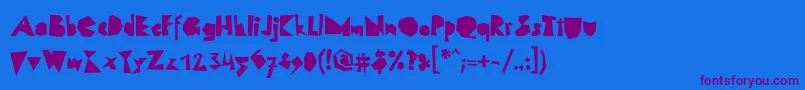 Czcionka LinotypescrapBlack – fioletowe czcionki na niebieskim tle
