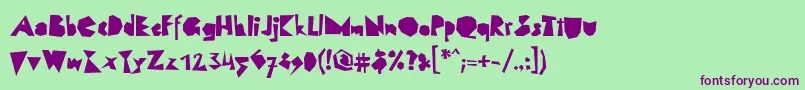 LinotypescrapBlack Font – Purple Fonts on Green Background