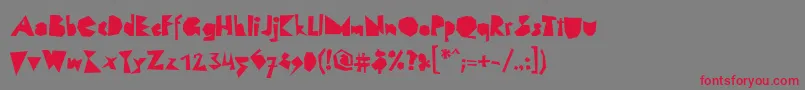 フォントLinotypescrapBlack – 赤い文字の灰色の背景