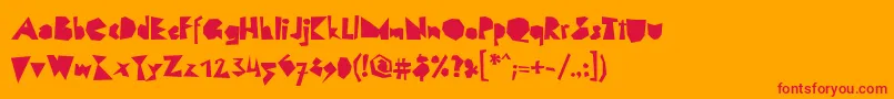 LinotypescrapBlack Font – Red Fonts on Orange Background