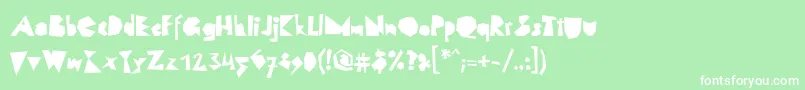 フォントLinotypescrapBlack – 緑の背景に白い文字