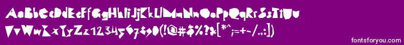 LinotypescrapBlack-Schriftart – Weiße Schriften auf violettem Hintergrund
