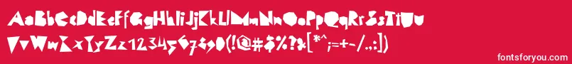 LinotypescrapBlack Font – White Fonts on Red Background