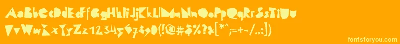 LinotypescrapBlack Font – Yellow Fonts on Orange Background