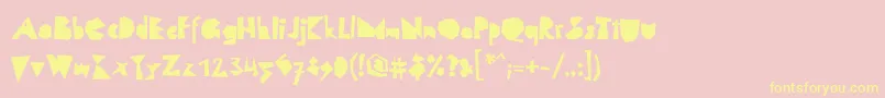 LinotypescrapBlack Font – Yellow Fonts on Pink Background