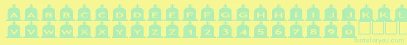 Weitere Informationen zur Asgravestones3-Schriftart Asgravestones3-Schriftart – Grüne Schriften auf gelbem Hintergrund