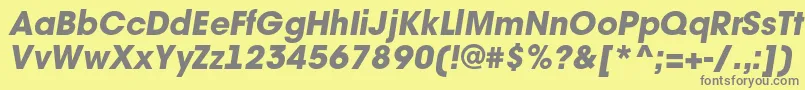 AAvantetckHeavyitalic Font – Gray Fonts on Yellow Background