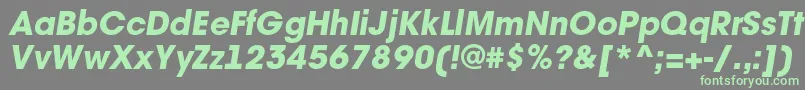 AAvantetckHeavyitalic Font – Green Fonts on Gray Background