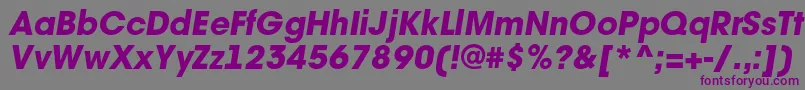 AAvantetckHeavyitalic Font – Purple Fonts on Gray Background