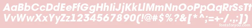 AAvantetckHeavyitalic Font – White Fonts on Pink Background