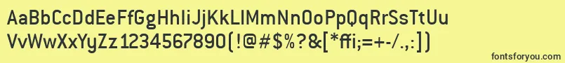 ConduitItcMedium Font – Black Fonts on Yellow Background
