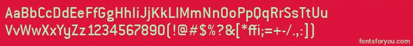 ConduitItcMedium Font – Green Fonts on Red Background