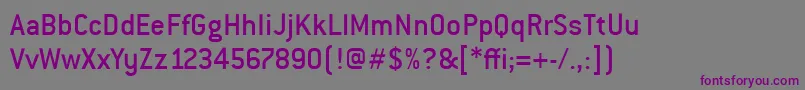 Шрифт ConduitItcMedium – фиолетовые шрифты на сером фоне