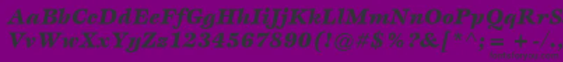 ItcEspritLtBlackItalic Font – Black Fonts on Purple Background