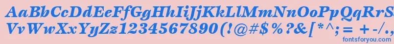 fuente ItcEspritLtBlackItalic – Fuentes Azules Sobre Fondo Rosa