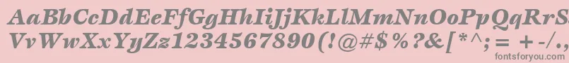 fuente ItcEspritLtBlackItalic – Fuentes Grises Sobre Fondo Rosa