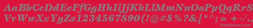ItcEspritLtBlackItalic Font – Gray Fonts on Red Background