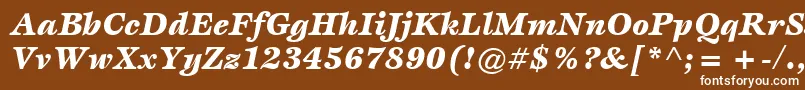 Шрифт ItcEspritLtBlackItalic – белые шрифты на коричневом фоне