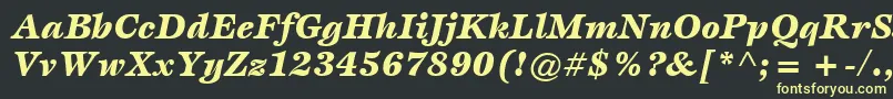 ItcEspritLtBlackItalic Font – Yellow Fonts on Black Background