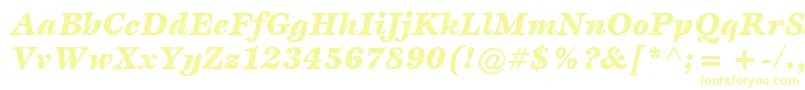 ItcEspritLtBlackItalic-fontti – keltaiset fontit