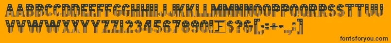 Saiba mais sobre a fonte Starstrp Fonte Starstrp – fontes pretas em um fundo laranja