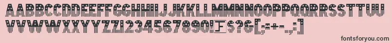 Starstrp-Schriftart – Schwarze Schriften auf rosa Hintergrund