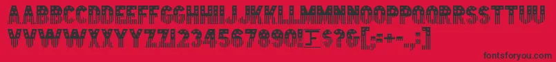 Fonte Starstrp – fontes pretas em um fundo vermelho