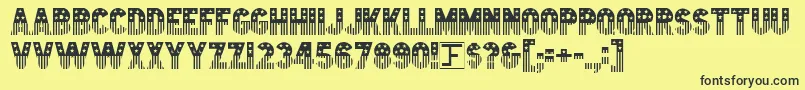 Starstrp Font – Black Fonts on Yellow Background