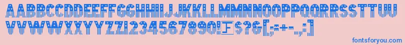 Starstrp Font – Blue Fonts on Pink Background