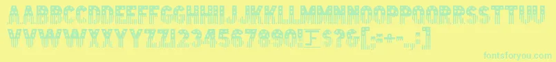 Starstrp Font – Green Fonts on Yellow Background