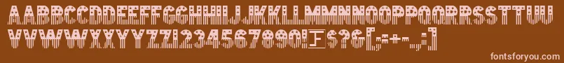 Starstrp Font – Pink Fonts on Brown Background
