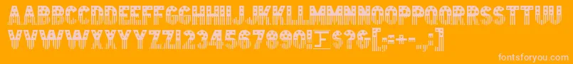 Starstrp-Schriftart – Rosa Schriften auf orangefarbenem Hintergrund