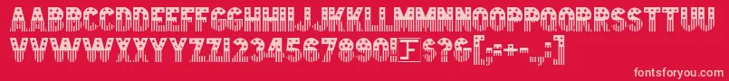 Starstrp Font – Pink Fonts on Red Background