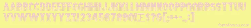 Weitere Informationen zur Starstrp-Schriftart Starstrp-Schriftart – Rosa Schriften auf gelbem Hintergrund