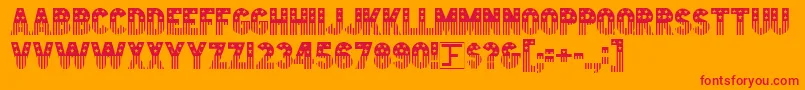 Starstrp Font – Red Fonts on Orange Background